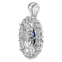 PE-3656 White Gold Pendant SET - ANGLE