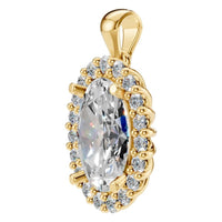 PE-3656 Yellow Gold Pendant SET - ANGLE