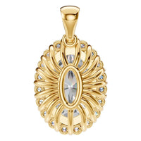 PE-3656 Yellow Gold Pendant SET - BACK