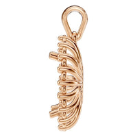 PE-3656 Rose Gold Pendant UNSET - Side View
