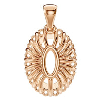 PE-3656 Rose Gold Pendant UNSET - BACK
