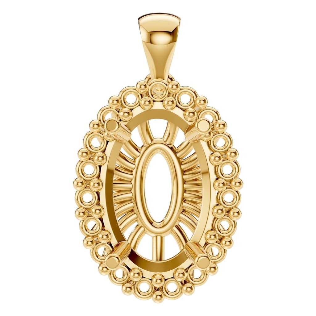 PE-3656 Yellow Gold Pendant UNSET - Main View