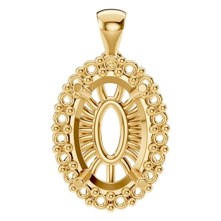Halo Pendant Mounting - Oval 10x6mm