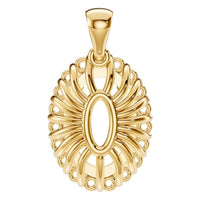 PE-3656 Yellow Gold Pendant UNSET - BACK