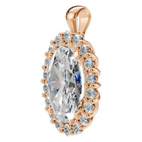 PE-3656 Rose Gold Pendant SET - ANGLE