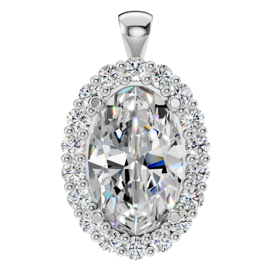 PE-3656 White Gold Pendant SET - Main View