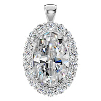 PE-3656 White Gold Pendant SET - Main View