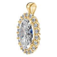 PE-3656 Yellow Gold Pendant SET - ANGLE