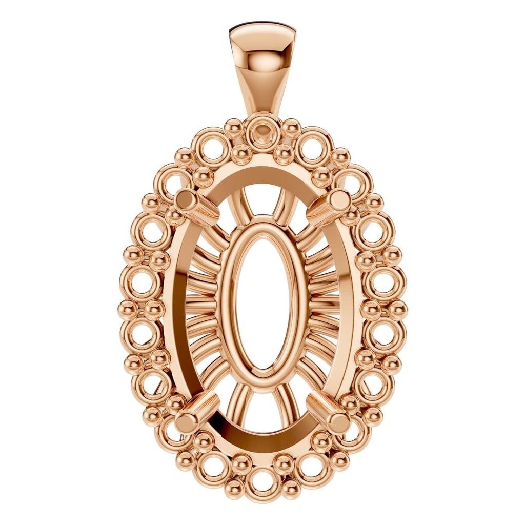 PE-3656 Rose Gold Pendant UNSET - Main View