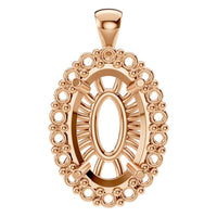 PE-3656 Rose Gold Pendant UNSET - Main View