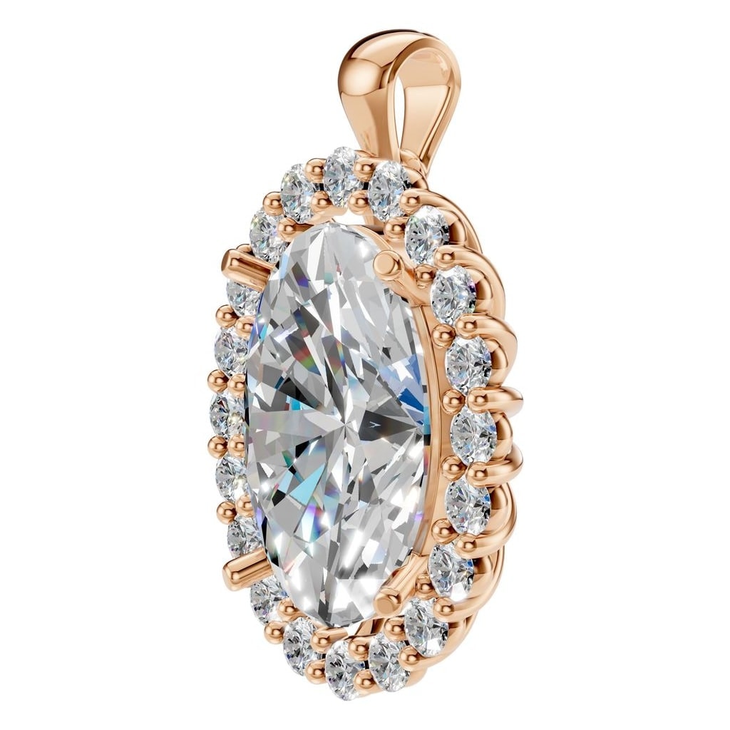 PE-3656 Rose Gold Pendant SET - ANGLE