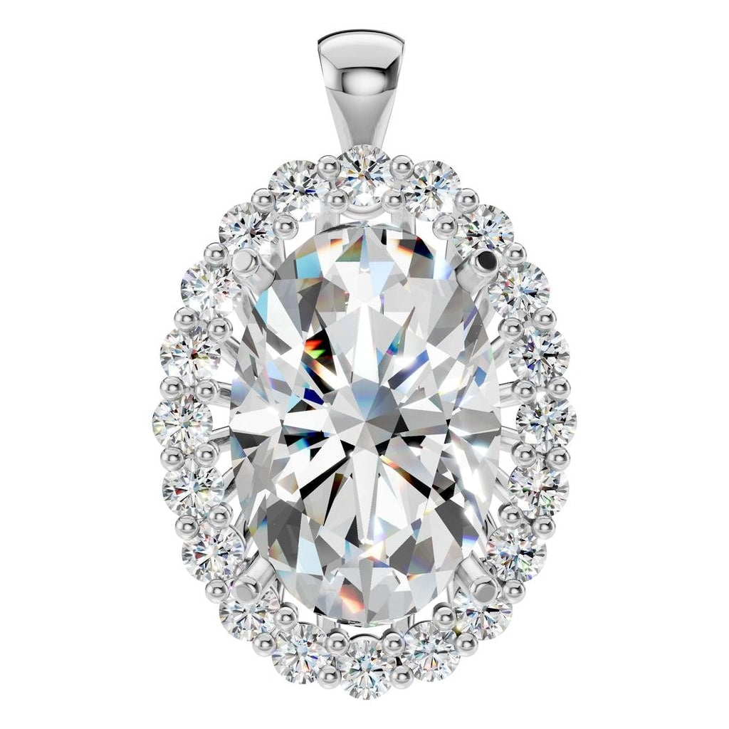 PE-3656 White Gold Pendant SET - Main View