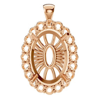 PE-3656 Rose Gold Pendant UNSET - Main View