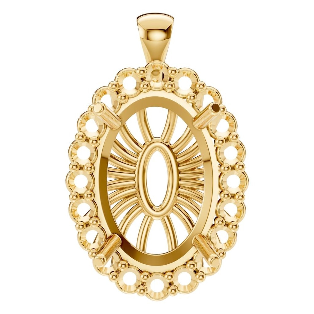PE-3656 Yellow Gold Pendant UNSET - Main View