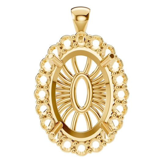 PE-3656 Yellow Gold Pendant UNSET - Main View
