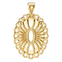 PE-3656 Yellow Gold Pendant UNSET - BACK