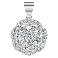 PE-3784 White Gold Pendant SET - Main View