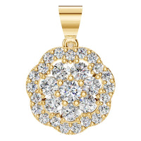 PE-3784 Yellow Gold Pendant SET - Main View