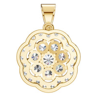 PE-3784 Yellow Gold Pendant SET - BACK
