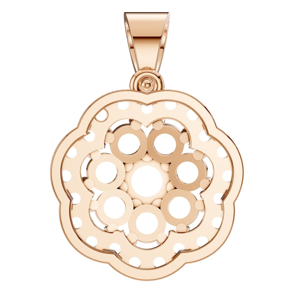 PE-3784 Rose Gold Pendant UNSET - BACK