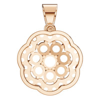 PE-3784 Rose Gold Pendant UNSET - BACK