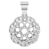PE-3784 White Gold Pendant UNSET - Main View
