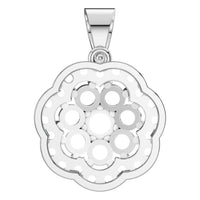 PE-3784 White Gold Pendant UNSET - BACK