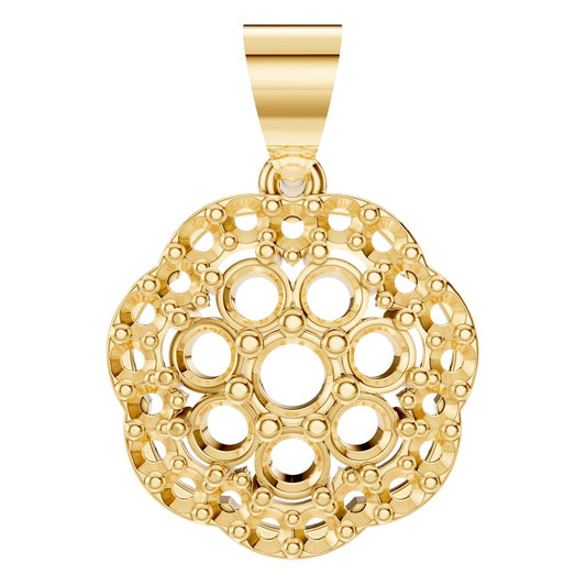 PE-3784 Yellow Gold Pendant UNSET - Main View