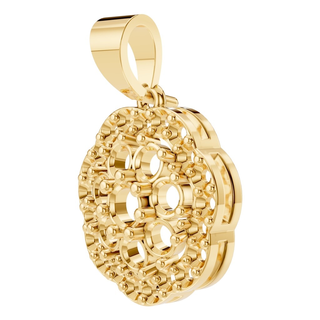 PE-3784 Yellow Gold Pendant UNSET - ANGLE