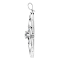 PE-4098 White Gold Pendant SET - Side View