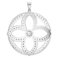 PE-4098 White Gold Pendant SET - BACK