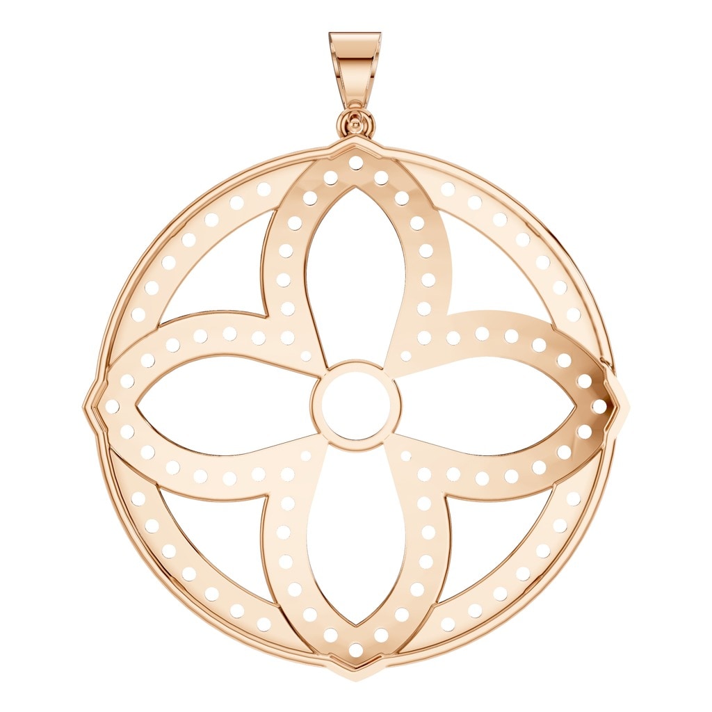 PE-4098 Rose Gold Pendant UNSET - BACK