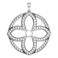 PE-4098 White Gold Pendant UNSET - Main View