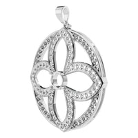 PE-4098 White Gold Pendant UNSET - ANGLE