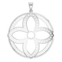 PE-4098 White Gold Pendant UNSET - BACK