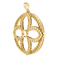 PE-4098 Yellow Gold Pendant UNSET - ANGLE