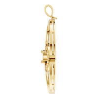 PE-4098 Yellow Gold Pendant UNSET - Side View