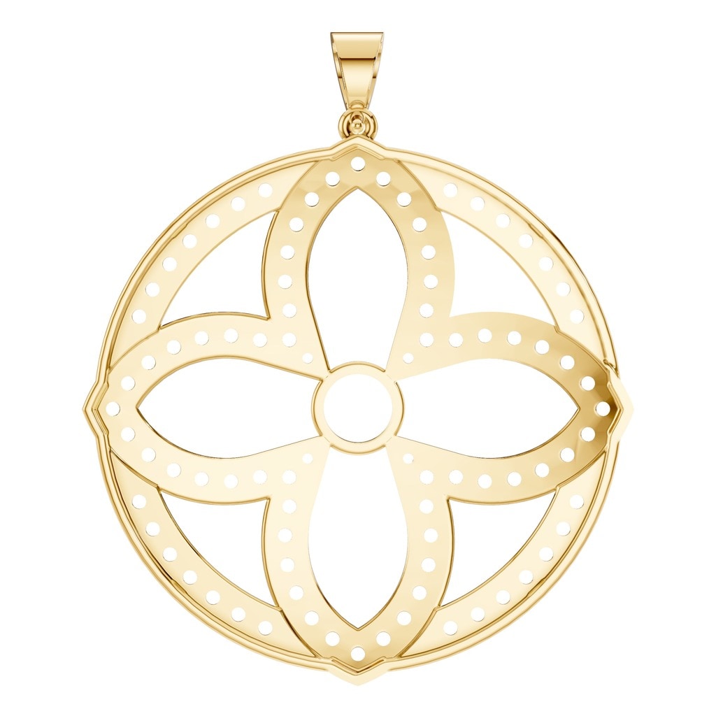 PE-4098 Yellow Gold Pendant UNSET - BACK