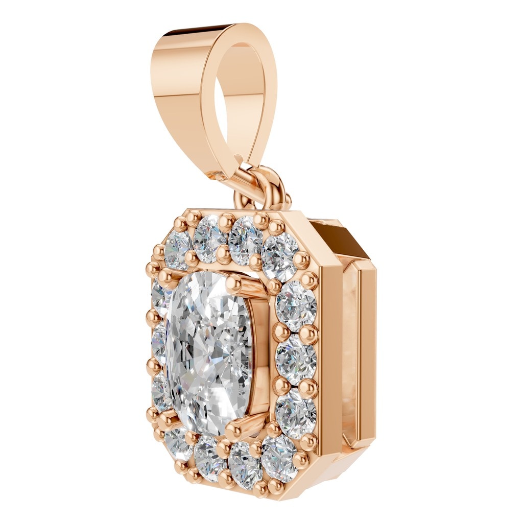 PE-4692 Rose Gold Pendant SET - ANGLE