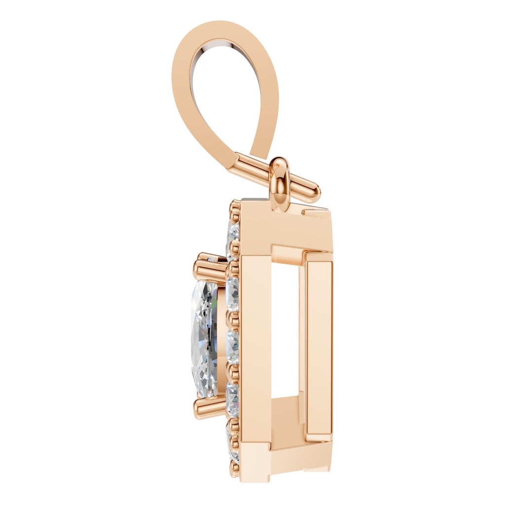 PE-4692 Rose Gold Pendant SET - Side View