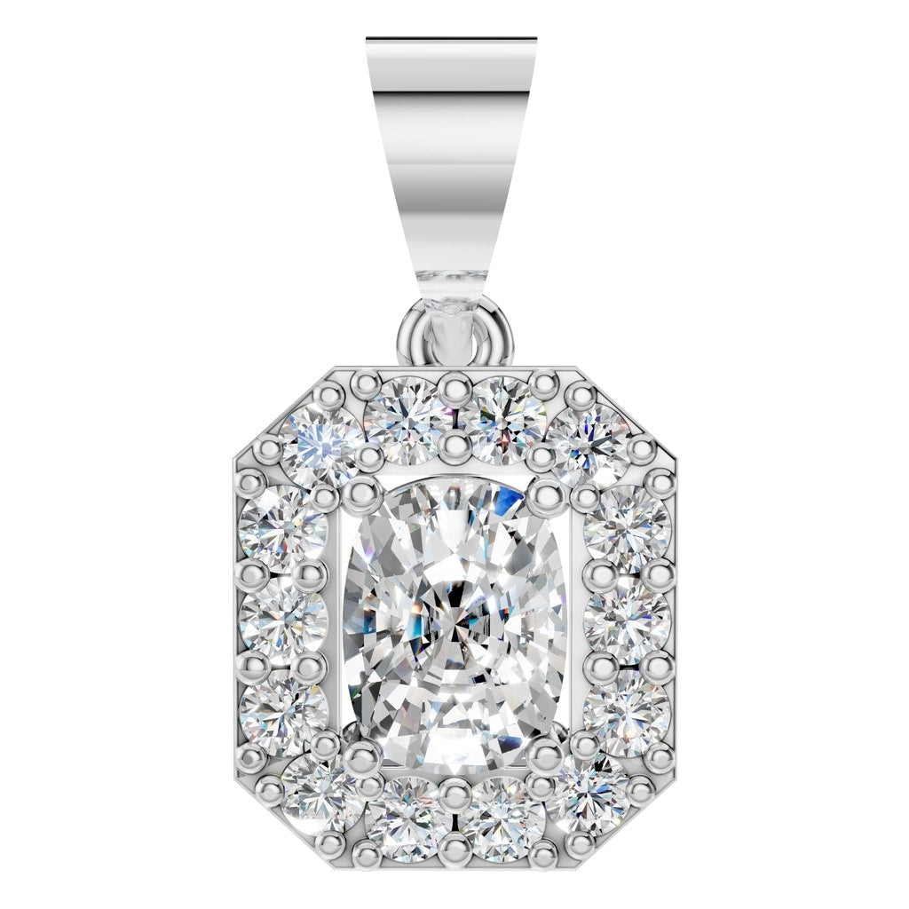 PE-4692 White Gold Pendant SET - Main View