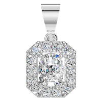 PE-4692 White Gold Pendant SET - Main View