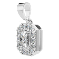 PE-4692 White Gold Pendant SET - ANGLE