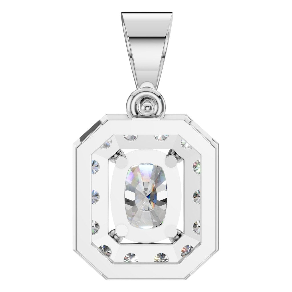 PE-4692 White Gold Pendant SET - BACK