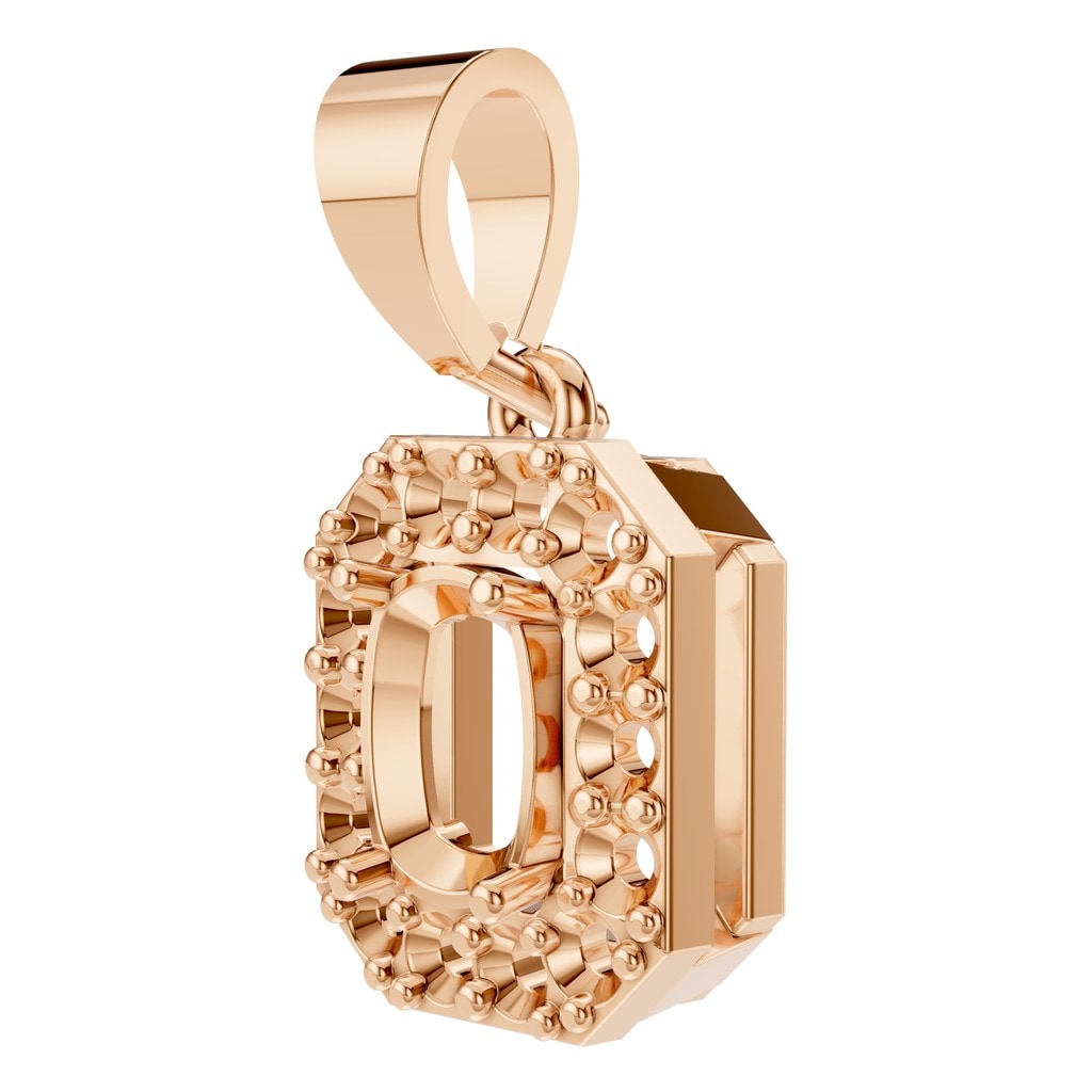 PE-4692 Rose Gold Pendant UNSET - ANGLE