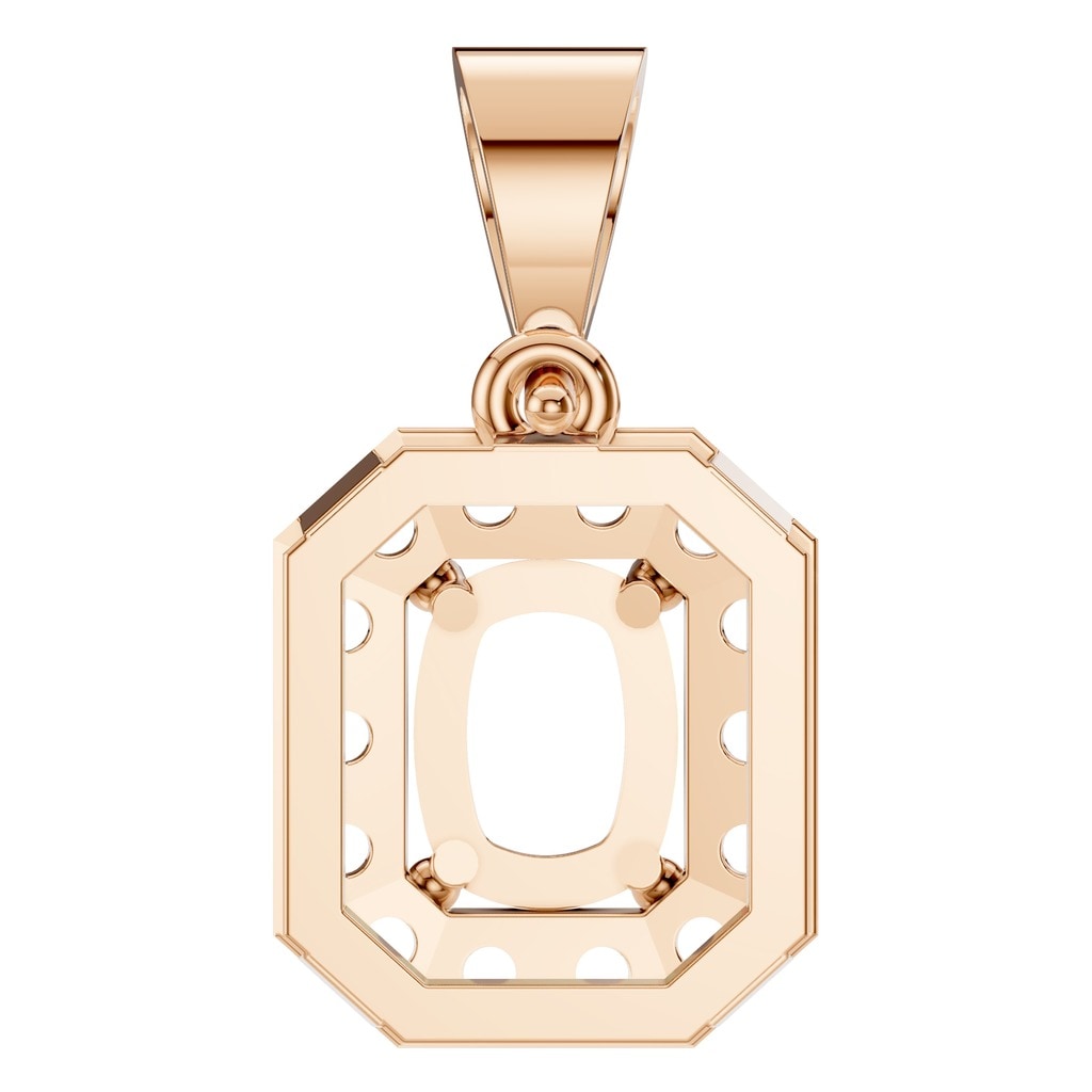 PE-4692 Rose Gold Pendant UNSET - BACK