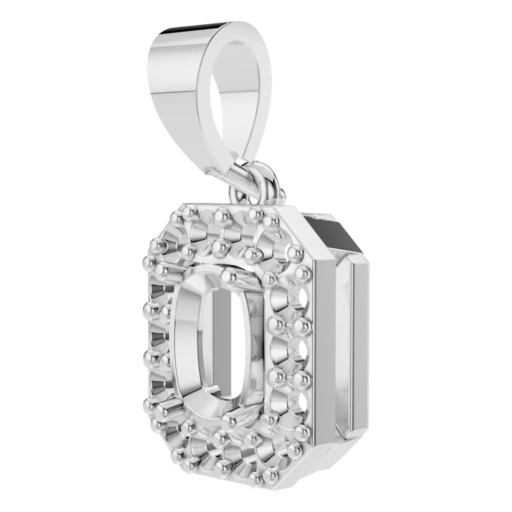 PE-4692 White Gold Pendant UNSET - ANGLE
