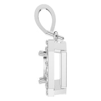 PE-4692 White Gold Pendant UNSET - Side View