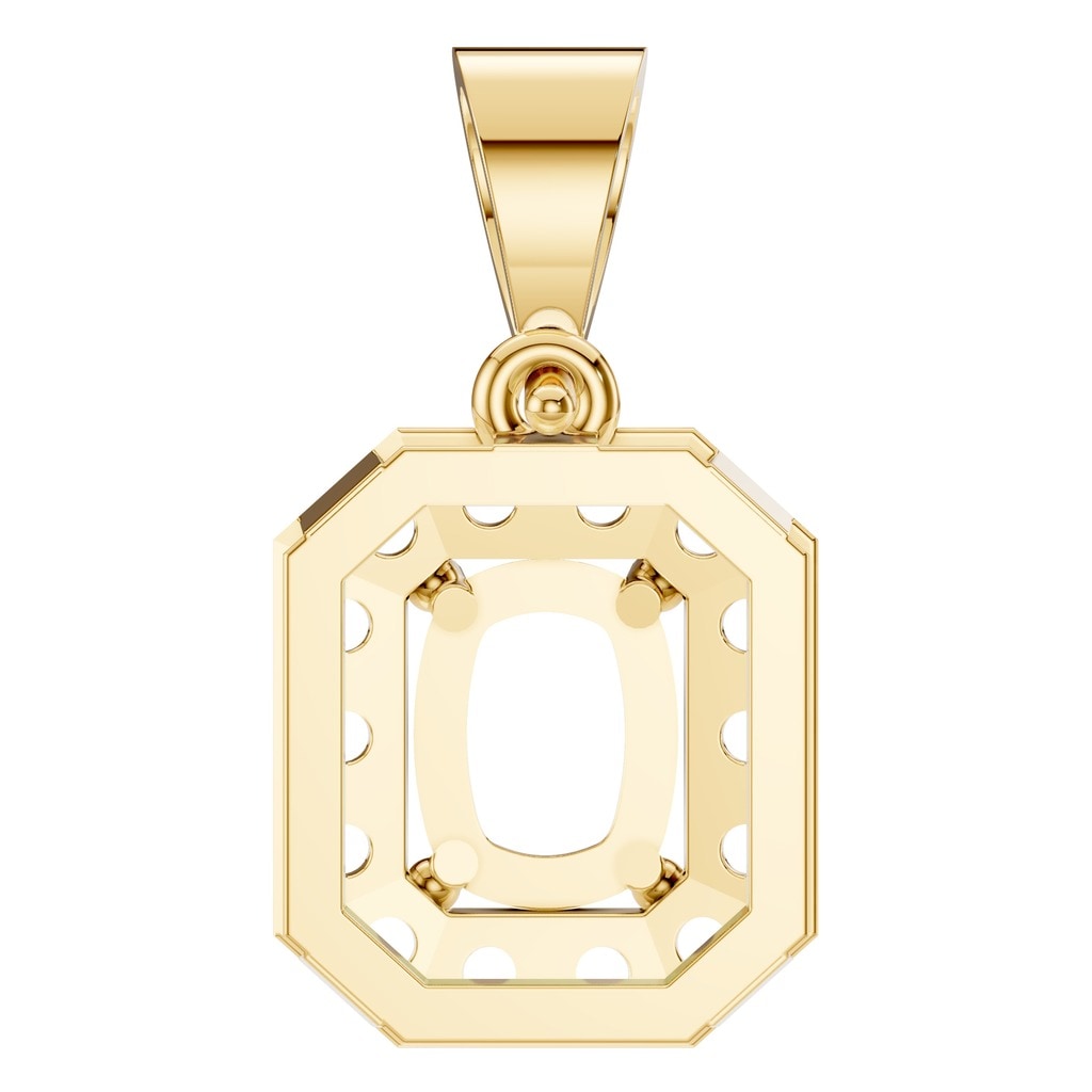 PE-4692 Yellow Gold Pendant UNSET - BACK