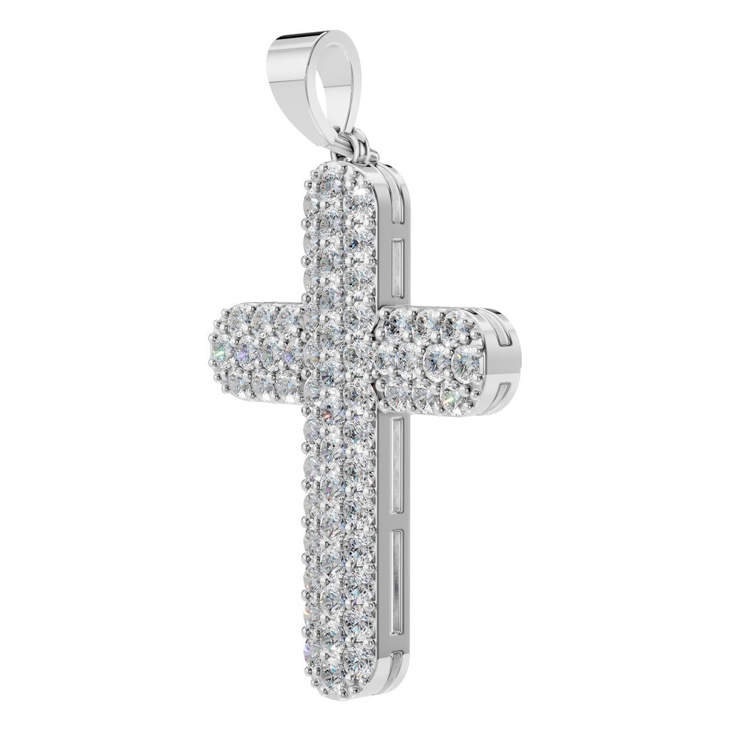 PE-5179 White Gold Pendant SET - ANGLE